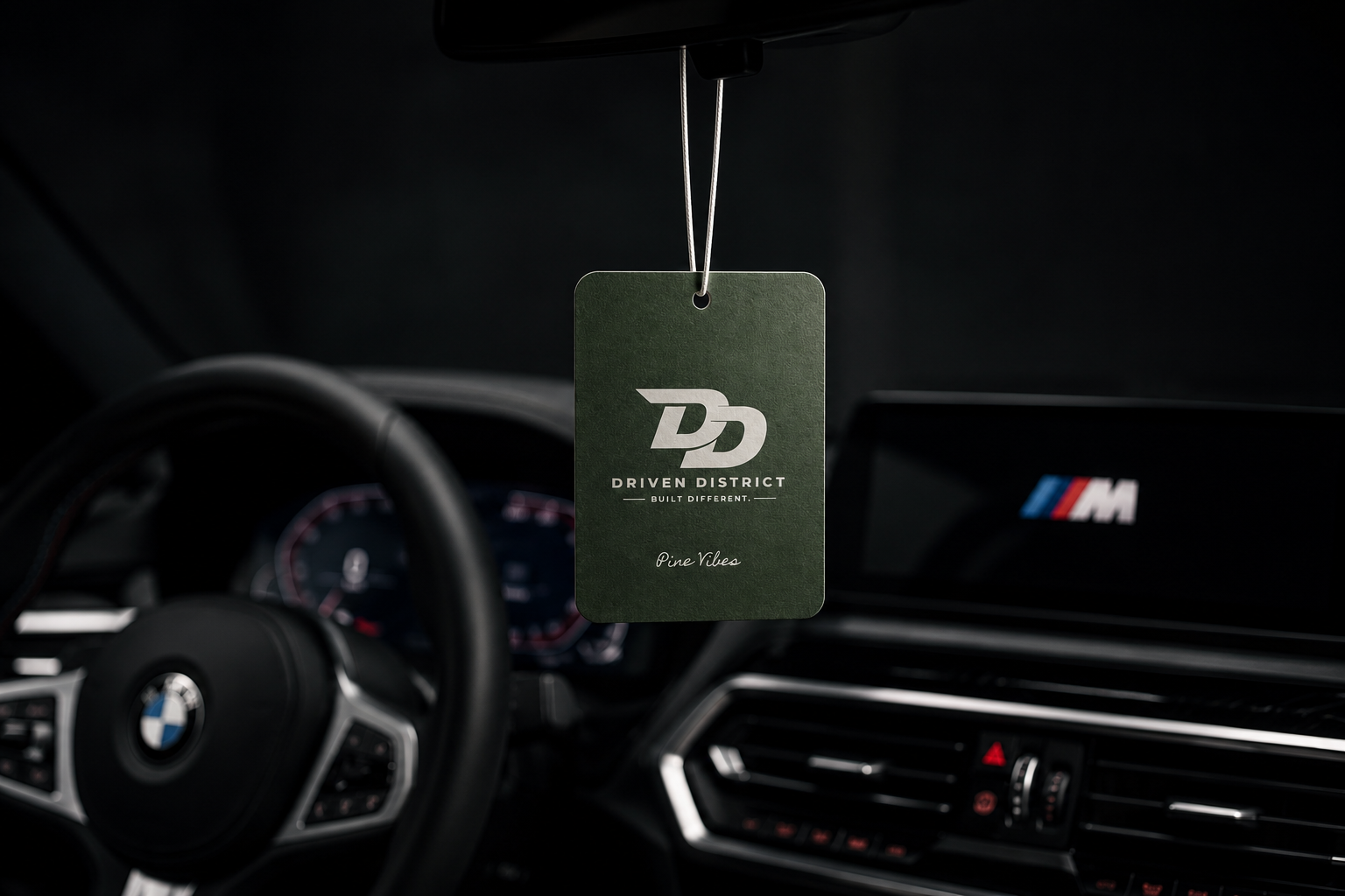 "Driven District" Car Air Freshener | Pine Vibes